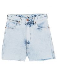 Wrangler Szorty dżinsowe w kolorze błękitnym rozmiar: W32. Niebieskie szorty damskie Wrangler, z aplikacjami, klasyczne, z podwyższonym stanem. Za 144.92 zł.