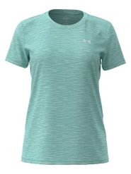 Under Armour Koszulka sportowa "Tech" w kolorze miętowym rozmiar: XL. Zielone bluzki sportowe damskie Under Armour, xl, bez wzorów, z materiału, bez ramiączek. Za 95.95 zł.