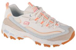 Buty sportowe Sneakersy damskie Skechers D'Lites - Bold Views. Białe buty sportowe na co dzień damskie Skechers, bez wzorów, z materiału, trekkingowe. Za 418.00 zł.