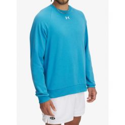 Bluza męska bez kaptura Under Armour Rival Fleece Crew. Niebieskie bluzy bez kaptura męskie Under Armour, m. Za 219.00 zł.