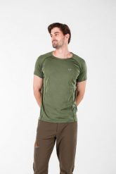 Koszulka termoaktywna męska Woolona Berg 100% Merino z krótkim rękawem. Zielone bielizna termoaktywna męska WOOLONA, m, bez wzorów, z wełny. Za 261.00 zł.