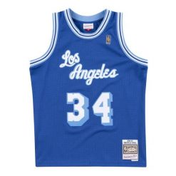 Koszulka tank Mitchell & Ness Nba Swingman Los Angeles Lakers Shaquille O'neal. Niebieskie t-shirty sportowe męskie Mitchell & Ness, m, z materiału, bez ramiączek, do koszykówki. Za 559.00 zł.