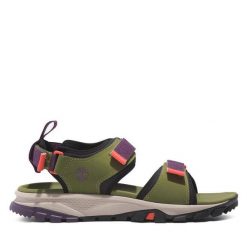 Sandały Timberland. Brązowe sandały damskie Timberland, bez wzorów, bez obcasa, na płaskiej podeszwie. Za 309.99 zł.