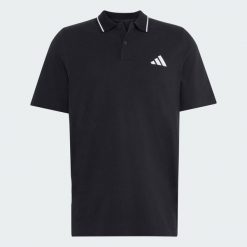 Koszulka polo Essentials 3-Stripes Pique. Białe koszulki polo męskie Adidas, l, bez wzorów, z bawełny, bez ramiączek. Za 179.00 zł.