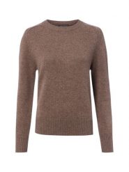 Franco Callegari Sweter z dzianiny merino Kobiety drobna dzianina brązowy, S. Brązowe swetry klasyczne damskie Franco Callegari, s, z dzianiny, bez kołnierzyka. Za 299.95 zł.
