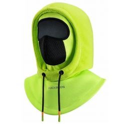 Dwuwarstwowa czapka rowerowa unisex, wiatroszczelna i ciepła. Żółte czapki męskie ROCKBROS, na zimę, bez wzorów, z elastanu, sportowe. Za 115.60 zł.