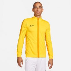 Bluza Sportowa Rozpinana Męska Nike Academy 23. Żółte bluzy bez kaptura męskie Nike, bez wzorów, sportowe, bez kołnierzyka, bez ramiączek. W wyprzedaży za 161.35 zł.