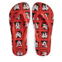 Japonki Havaianas. Czerwone klapki damskie Havaianas, bez wzorów, bez obcasa. Za 59.99 zł.