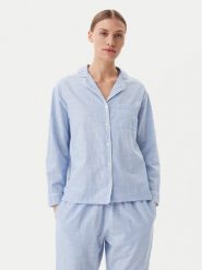 Hunkemöller Koszulka piżamowa 301491 Błękitny Regular Fit. Niebieskie koszule nocne damskie Hunkemöller, bez wzorów, z bawełny. Za 129.99 zł.