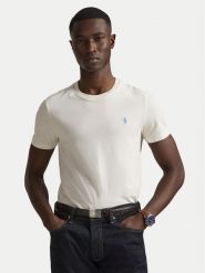 Polo Ralph Lauren T-Shirt 710671438524 Écru Slim Fit. Koszulki polo męskie Polo Ralph Lauren, m, bez wzorów, z bawełny, bez ramiączek. Za 379.99 zł.