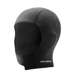 Czapka / Podkładka na kask z jedwabiu chłodzącego UPF50+. Czarne czapki męskie ROCKBROS, bez wzorów, z jedwabiu, sportowe. Za 47.60 zł.