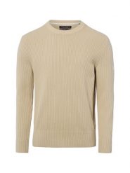 Marc O'Polo sweter z dzianiny Mężczyźni Bawełna beżowy, XXL. Brązowe swetry męskie Marc O´Polo, m, bez wzorów, z bawełny, bez kołnierzyka. Za 379.95 zł.
