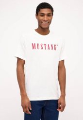 Męski T-Shirt Koszulka MUSTANG Style Austin Cannoli Cream 1014695 2084. Białe t-shirty męskie Mustang, m, bez wzorów, z bawełny, bez kołnierzyka. Za 69.99 zł.