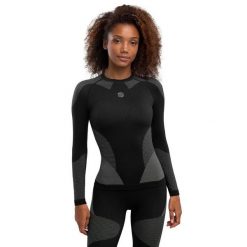 Koszulka kompresyjna do sportów zimowych damska SIROKO Drystone. Czarne bielizna termoaktywna damska SIROKO, xl, bez wzorów. Za 207.00 zł.