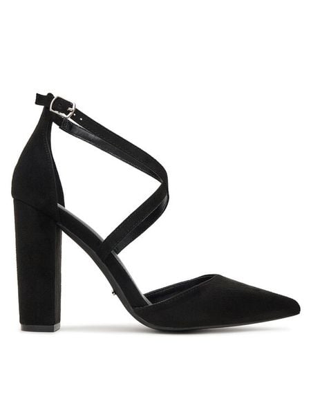 DeeZee Czółenka AN-5899-A7 Czarny. Czarne czółenka damskie DeeZee, bez wzorów, z materiału, bez obcasa. Za 139.99 zł.