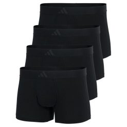 Bokserki Active Flex Cotton 3 Stripes 4 pak. Czarne bokserki męskie Adidas, bez wzorów, z bawełny. Za 250.00 zł.