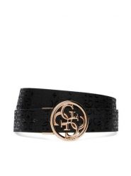 Guess Pasek Damski BW9319 P6135 Czarny. Czarne paski damskie Guess, z aplikacjami, ze skóry. Za 249.99 zł.