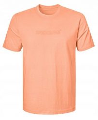 Bawełniana, Męska Koszulka (T-Shirt) - Pako Jeans - Brzoskwiniowa. Pomarańczowe t-shirty męskie Pako Jeans, l, bez wzorów, z bawełny, bez kołnierzyka. Za 75.00 zł.