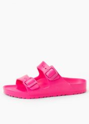 Klapki damskie BIRKENSTOCK ARIZONA. Szare klapki damskie Birkenstock, bez wzorów, bez obcasa. Za 309.99 zł.