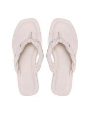 Jenny Fairy Japonki LS5699-05 Beżowy. Brązowe klapki damskie Jenny Fairy, bez wzorów, ze skóry, bez obcasa. Za 119.99 zł.