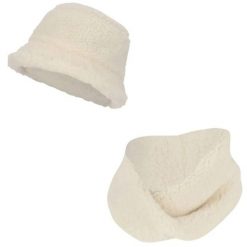 Szalik i czapka dla dziewczynki Teddy Wool Offwhite 2-4 lata Jeden rozmiar. Białe szaliki dziecięce Sarlini, z materiału, bez ramiączek. Za 159.55 zł.