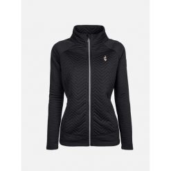 Kurtka damska z dwóch materiałów Aulp Simix. Czarne kurtki damskie Aulp, bez wzorów, z materiału, bez kaptura. W wyprzedaży za 199.99 zł.