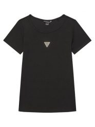 Guess T-Shirt J5YP03 KB1O1 Czarny Regular Fit. Czarne koszulki dziewczęce Guess, z aplikacjami, z bawełny, bez ramiączek. Za 99.99 zł.