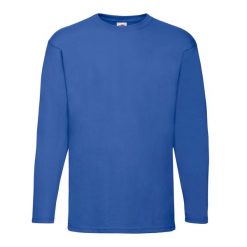 Koszulka Z Długim Rękawem Dla Dorosłych Unisex Valueweight. Niebieskie bluzki damskie Fruit of the Loom, s, bez wzorów, sportowe, bez kołnierzyka, bez ramiączek. Za 49.99 zł.