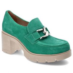 Zielone Półbuty Lemar Damskie Eleganckie Buty. Zielone półbuty damskie Lemar, bez wzorów, ze skóry, eleganckie, bez obcasa, na obcasie. Za 339.00 zł.