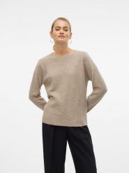 Vero Moda Sweter w kolorze beżowym rozmiar: S. Brązowe swetry klasyczne damskie Vero Moda, s, bez kołnierzyka. Za 92.42 zł.
