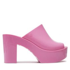 Klapki Melissa. Czerwone klapki damskie Melissa, bez wzorów, bez obcasa. Za 269.99 zł.