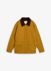 Parka oversize. Zielone parki damskie bonprix, bez wzorów, ze sztruksu. Za 299.99 zł.