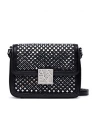 Armani Exchange Torebka XW003374 AF26449 MC009 Czarny. Czarne listonoszki damskie Armani Exchange, bez wzorów, ze skóry, bez dodatków. Za 614.99 zł.