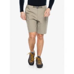 Spodenki turystyczne męskie Montane Tenacity Lite Shorts. Brązowe szorty męskie Montane, bez kołnierzyka. Za 293.99 zł.