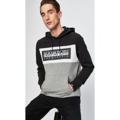 Napapijri - Bluza. Czarne bluzy z kapturem męskie Napapijri, m, z bawełny. W wyprzedaży za 239.90 zł.