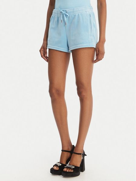 Juicy Couture Szorty sportowe Tamia JCWHS126305 Błękitny Regular Fit. Niebieskie spodenki sportowe damskie Juicy Couture, xs, z syntetyku. Za 239.99 zł.