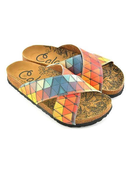 Calceo Klapki ze wzorem rozmiar: 42. Klapki damskie Calceo, bez wzorów, z materiału, bez obcasa. Za 126.99 zł.