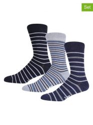 LEE Underwear Skarpety (3 pary) "Madden" w kolorze błękitnym, szarym i granatowym rozmiar: 38-42. Niebieskie skarpetki męskie LEE Underwear, bez wzorów. Za 34.93 zł.