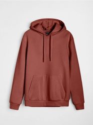 Bluza z kapturem basic - czerwony. Czerwone bluzy z kapturem męskie Sinsay, l. Za 39.99 zł.