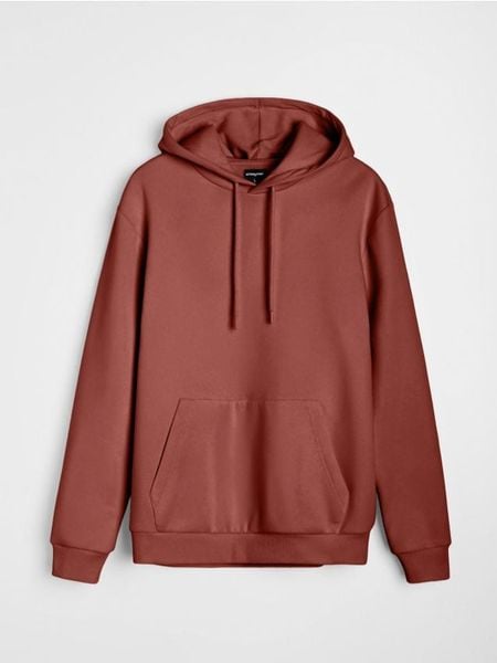 Bluza z kapturem basic - czerwony. Czerwone bluzy z kapturem męskie Sinsay, l. Za 39.99 zł.