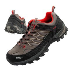 Buty sportowe męskie trekkingowe CMP Rigel wodoodporne. Brązowe buty trekkingowe męskie CMP, z materiału, bez zapięcia. Za 329.99 zł.