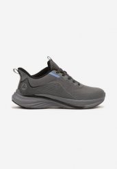 Ciemnoszare Buty Sportowe Sneakersy Ozdobione Tłoczonym Wzorem Axevia. Szare buty sportowe na co dzień męskie Born2be, z dresówki, bez zapięcia. Za 99.99 zł.