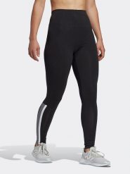 Adidas Legginsy sportowe "BLUV Q4" w kolorze czarno-szaro-białym rozmiar: L. Czarne legginsy damskie Adidas, l, bez wzorów. Za 89.47 zł.