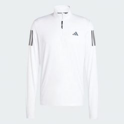 Kurtka Own the Run Half-Zip. Czarne bluzy bez kaptura męskie Adidas, xl, bez wzorów, z elastanu, do biegania. Za 220.85 zł.