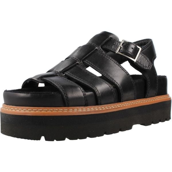 Sandały CLARKS ORIANNA TWIST Czarny. Czarne obuwie trekkingowe damskie Clarks, bez wzorów, ze skóry, bez obcasa. Za 280.99 zł.