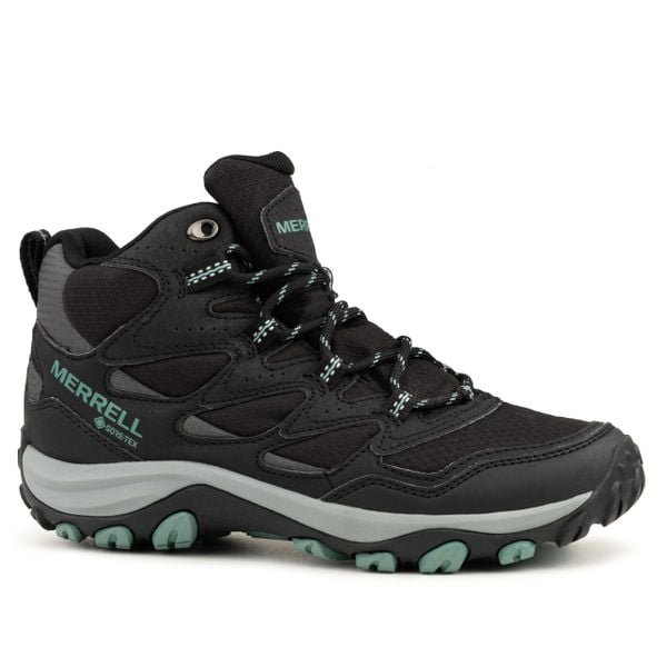 Buty damskie trekkingowe Merrell WEST RIM SPORT MID GTX. Czarne obuwie trekkingowe damskie MERRELL. Za 339.00 zł.