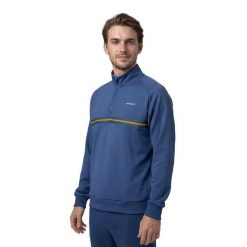 Męska bluza tenisowa ze stójką Siroko Tiebreak Navy. Niebieskie bluzy bez kaptura męskie SIROKO, m. Za 253.00 zł.