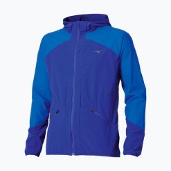 Kurtka do biegania męska Mizuno Active Alpha Hodded. Niebieskie kurtki treningowe męskie Mizuno, m, bez wzorów, do biegania. Za 299.99 zł.