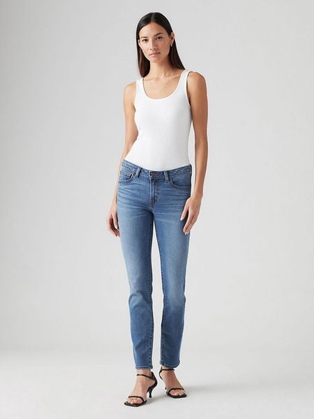 Levi's Dżinsy - Skinny fit - w kolorze niebieskim rozmiar: W27/L28. Niebieskie jeansy damskie Levi's. Za 123.25 zł.