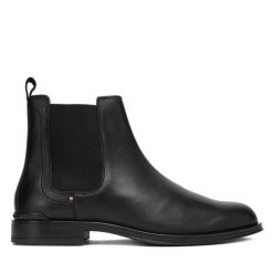 Sztyblety Tommy Hilfiger. Czarne sztyblety męskie Tommy Hilfiger, bez zapięcia. Za 599.99 zł.